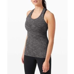 Lululemon Cool Racerback II Nulu Wee Are From Space Dark Carbon Ice Grey‎ EUC